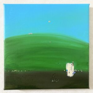 アクリル画 のおすすめ作品・人気作家 抽象画 アクリル画 グリーン ブルー 心象風景 風景画 こえる インテリア絵画 アート