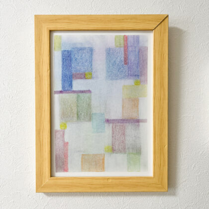 パステル画 のおすすめ作品・人気作家 抽象 抽象画 水彩画 Yuka Mitsufuji アート販売 アート買う インテリア モダン 光藤有佳 現代アート 額縁つき 額装済み 夢の色片#02 インテリア絵画 アート