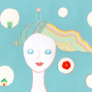 絵画 のおすすめ作品・人気作家 アクリルガッシュ 水色 クロスひき大成功！の兆し インテリア絵画 アート