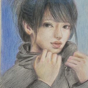 手描きイラスト のおすすめ作品・人気作家 女性 人物画 女の子,パーカー,カジュアル まなざし インテリア絵画 アート