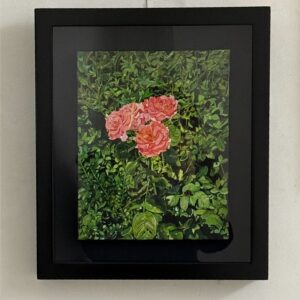 アクリル画 のおすすめ作品・人気作家 ピンク 緑 花 art てんとう虫 みどり アート バラ 薔薇 Blossoms(額付き） インテリア絵画 アート