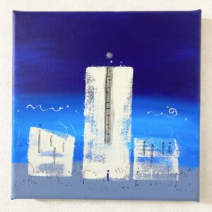 アクリル画 のおすすめ作品・人気作家 抽象画 アクリル画 ブルー 心象 心象風景 風景画 今日、行ってきた インテリア絵画 アート