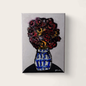 油絵 のおすすめ作品・人気作家 油絵 花 花瓶 sikkoku 2 インテリア絵画 アート