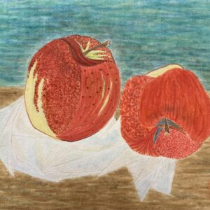 日本画 のおすすめ作品・人気作家 抽象画 りんご 果物 りんご02 インテリア絵画 アート