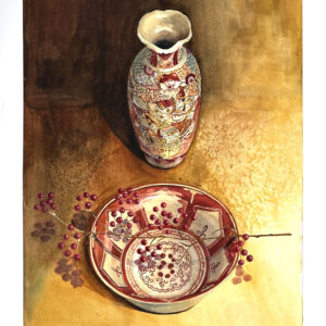 水彩画 のおすすめ作品・人気作家 壺器静物画 思う・・壺 インテリア絵画 アート