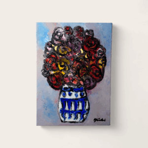 油絵 のおすすめ作品・人気作家 油絵 花 花瓶 blue sky blue インテリア絵画 アート