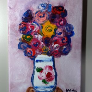 油絵 のおすすめ作品・人気作家 油絵 花 花瓶 青の物語 インテリア絵画 アート