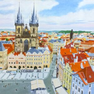 油絵 のおすすめ作品・人気作家 風景・建造物 プラハ・ティーン教会 インテリア絵画 アート