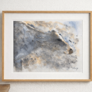 水彩画 のおすすめ作品・人気作家 動物 水彩画 ホルスタイン 動物画 日常 朝 水彩 牛 空気感 酪農 静けさ 午前7時、吐息 インテリア絵画 アート