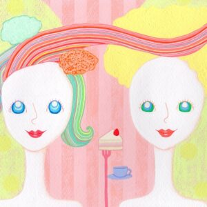 絵画 のおすすめ作品・人気作家 アクリルガッシュ カラフル 今日のうちに インテリア絵画 アート