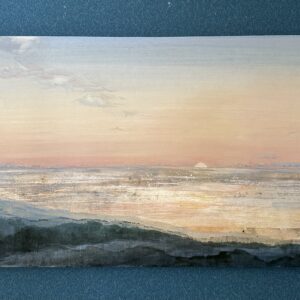 日本画 のおすすめ作品・人気作家 海 夜明け 日本画 朝日 空 銀箔 銀色 穏やかな夜明け インテリア絵画 アート