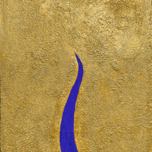 アクリル画 のおすすめ作品・人気作家 ゴールド テクスチャアート メタリック 和モダン 青 流水 インテリア絵画 アート
