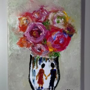 油絵 のおすすめ作品・人気作家 油絵 花 花瓶 道行くふたり インテリア絵画 アート