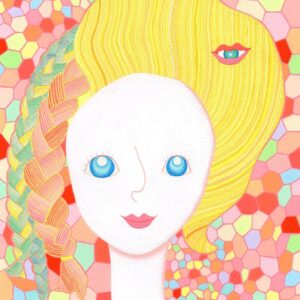 絵画 のおすすめ作品・人気作家 アクリルガッシュ colorful カラフル 秘密を編む方法 インテリア絵画 アート