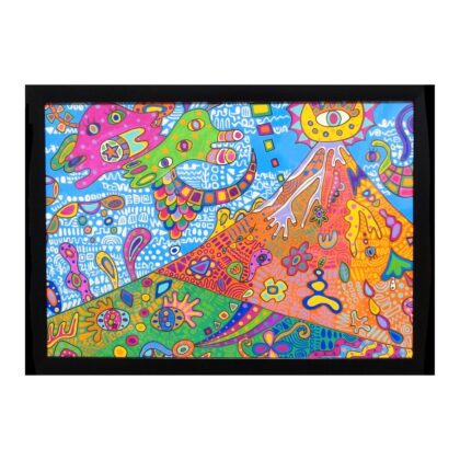 アクリル画 のおすすめ作品・人気作家 カラフル 富士山 山 葛飾北斎 【額入り】赤富士に行ってみた インテリア絵画 アート