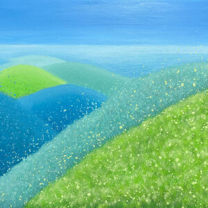 アクリル画 のおすすめ作品・人気作家 森 緑 自然 エメラルド ターコイズ 山 川 青 風景画 岬 インテリア絵画 アート