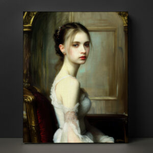 複製画 アートパネル のおすすめ作品・人気作家 女性 アート ファンタジー ポートレート 神秘的 絵画 肖像画 色彩を渇望する白亜の吸血姫 | The Pale Vampire Princess Longing for Colors ─ Mystique in Petite #003 ─ インテリア絵画 アート