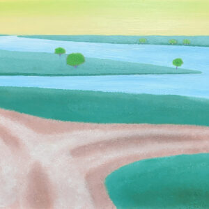 アクリル画 のおすすめ作品・人気作家 森 緑 自然 エメラルド ターコイズ 山 川 青 風景画 河川敷 インテリア絵画 アート