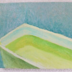 油絵 のおすすめ作品・人気作家 油彩 油絵 バスタブ 景色 水 水たまり 浴室 生活 絵 絵画 青 風景 浴室 インテリア絵画 アート