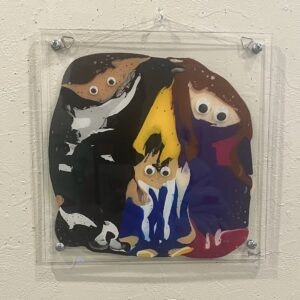 絵画 のおすすめ作品・人気作家 アクリル 人物 かわいい けったい デカルコマニー 一年生 入学式 母 父 現代アート にゅうがくしき インテリア絵画 アート