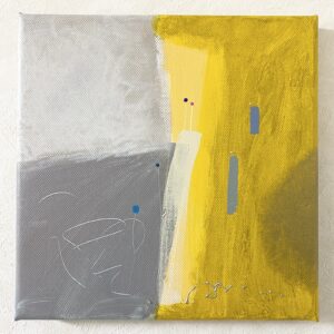 アクリル画 のおすすめ作品・人気作家 抽象画 アクリル画 イエロー グレー 今日の絵 心象 心象風景 ここで インテリア絵画 アート