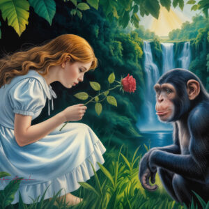 版画 のおすすめ作品・人気作家 動物 自然 少女 幻想 現代アート Girl in the jungle-20250910-e インテリア絵画 アート