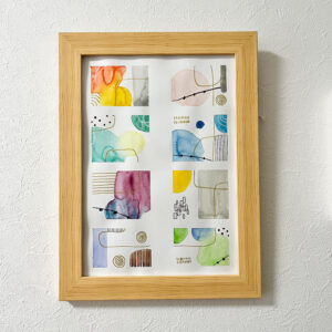 水彩画 のおすすめ作品・人気作家 抽象 抽象画 水彩画 Yuka Mitsufuji アート販売 アート買う インテリア モダン 光藤有佳 現代アート 額縁つき 額装済み 夢の色片#03 インテリア絵画 アート