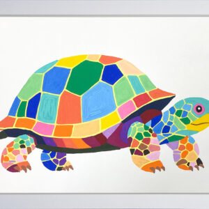 ペン画 ドローイングのおすすめ作品・人気作家 動物 カラフル 亀 カメ インテリア絵画 アート