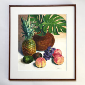 水彩画 のおすすめ作品・人気作家 果物パイナップル桃葡萄アボカド トロピカルフルーツ インテリア絵画 アート