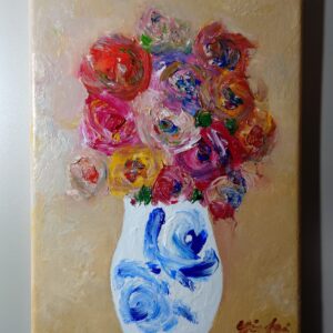 油絵 のおすすめ作品・人気作家 油絵 花 花瓶 beige インテリア絵画 アート