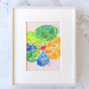 アクリル画 のおすすめ作品・人気作家 抽象画 花 黄色 インテリア カラフル モダン 原色 青 黄緑 Glow Within – 2 インテリア絵画 アート