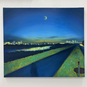 絵画 のおすすめ作品・人気作家 油彩風景画 光る月 インテリア絵画 アート