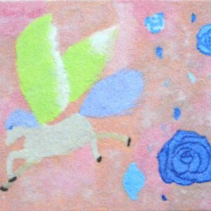 絵画 のおすすめ作品・人気作家 花 art horse Pegasus rose sandart アート カラフル バラ ペガサス 砂絵 絵画 花 薔薇 青いバラ 青い薔薇 馬 「降り注ぐ夢」 「Raining dreams」 インテリア絵画 アート