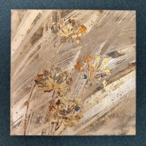 日本画 のおすすめ作品・人気作家 花 ゴールド シルバー 冬 日本画 枯れ花の輝き インテリア絵画 アート