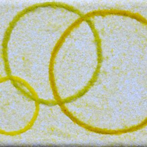 絵画 のおすすめ作品・人気作家 art sandart water アート カラフル 水 水紋 砂絵 黄色 黄色い 「黄色い縁」 「Yellow edge」 インテリア絵画 アート