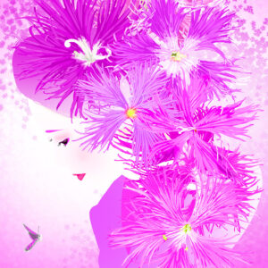 デジタルイラスト のおすすめ作品・人気作家 girl flower pink Dianthus 0901pink インテリア絵画 アート