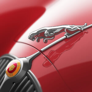 デジタルイラスト のおすすめ作品・人気作家 イラスト クラッシックカー 車 Jaguar emblem インテリア絵画 アート