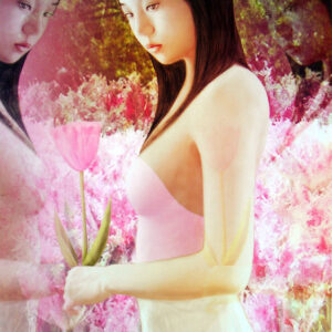 版画 のおすすめ作品・人気作家 人物 女性 花 チューリップ 春のお届け1/5(植248) インテリア絵画 アート