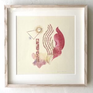 版画 のおすすめ作品・人気作家 ヒーリングアート 幾何学模様 版画 赤の絵 花の軌跡 #2 インテリア絵画 アート