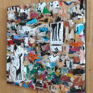 コラージュ のおすすめ作品・人気作家 きりん絵画animalinteriorgiraffecolorful癒し和み ジラフマイルドcollage インテリア絵画 アート