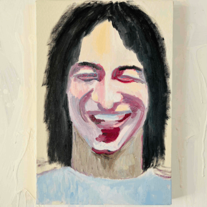 油絵 のおすすめ作品・人気作家 男性 人物画 笑顔 肖像画 油彩・原画「Adam」P6・ 41.0×27.3㎝　キャンバス・人物画 インテリア絵画 アート