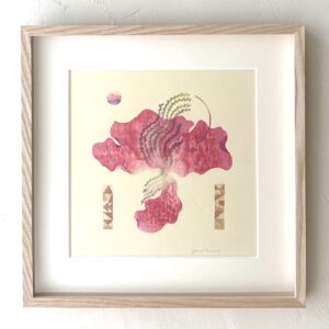 版画 のおすすめ作品・人気作家 花 赤 printmaking 幾何学模様 木版 版画 赤い花 赤の絵 花の軌跡 #1 インテリア絵画 アート