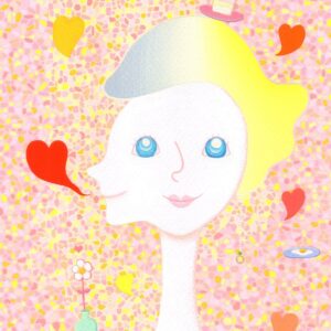 絵画 のおすすめ作品・人気作家 アクリルガッシュ アクリル画 カラフル 花柄 幸せがあふれだす インテリア絵画 アート