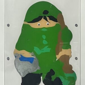 絵画 のおすすめ作品・人気作家 アクリル 人物 男性 かわいい けったい デカルコマニー 現代アート 生き物 飼育員 しいくいんのにぃちゃん インテリア絵画 アート