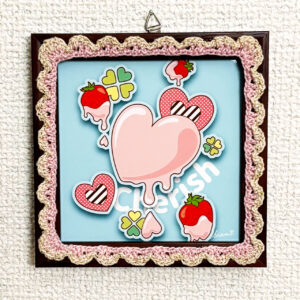 デジタルイラスト のおすすめ作品・人気作家 イラスト ピンク かぎ針編み かわいい イチゴ チョコレート ハート メルティ Cherish インテリア絵画 アート
