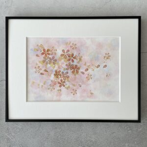 アクリル画 のおすすめ作品・人気作家 ピンク 抽象画 花 インテリア パステル モダン リビング 和モダン 春 桜 贈り物 Cherry blossoms – 桜 no.3 インテリア絵画 アート