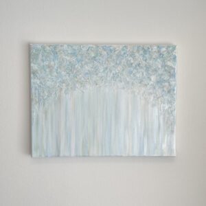 アクリル画 のおすすめ作品・人気作家 アート/モダン/ホワイト/白/水色/緑/滝/浄化 Shine through -Waterfall- インテリア絵画 アート