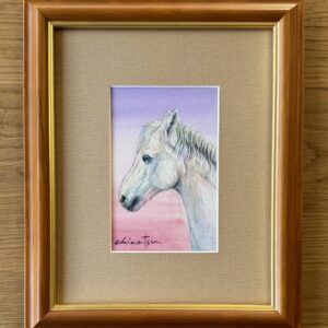 水彩画 のおすすめ作品・人気作家 水彩画 白馬 馬 白馬 インテリア絵画 アート