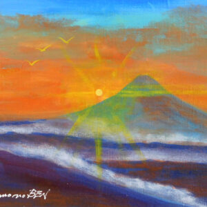 油絵 のおすすめ作品・人気作家 油絵 富士山 朝日 霧 風景画 霧の富士山 インテリア絵画 アート