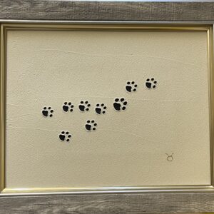 彫刻 レリーフ 立体アート のおすすめ作品・人気作家 猫足跡肉球星座牡牛座テクスチャーモダンデニム 肉球砂骨アート牡牛座デニム足跡(マーク付き) インテリア絵画 アート
